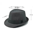 thumbnail image 2 of AAOMASSR Men Women Summer Sun Wide Flat Big Brim Fedora Panama Paper Straw Hat Cap, 2 of 5