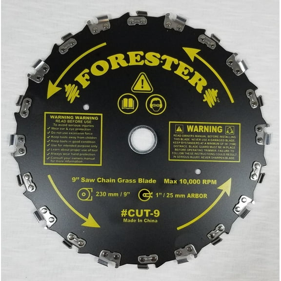 9-inch Professional Brush Cutter Chainsaw Blade with 20 Teeth - Universal 1"/20mm Arbor for Straight Shaft Trimmers