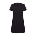 thumbnail image 5 of WQQZJJ Women's Summer Dresses, Solid Color Casual Round Neck Short Sleeve Dress, Fashion Slim Waist and Knee-Length Dresses, 5 of 5