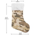 thumbnail image 2 of Coolnut 17.7 Inch Christmas Stockings, 1 PCS Brown Military Camouflage Presonalized Large Stocking Sock for Family Holiday Xmas Party Decorations, 2 of 7