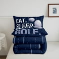 thumbnail image 5 of Erosebridal Golf Print Comforter Sets Full Size Teens, Sports Theme Comforters & Duvets, Reversible 3pcs, 5 of 7