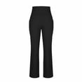 thumbnail image 6 of QATAINLAV Plus Size Leggings for Women High Waist Flare Yoga Pants Tummy Control Casual Bootcut Leggings with Side Pockets, Black, XXL, 6 of 8