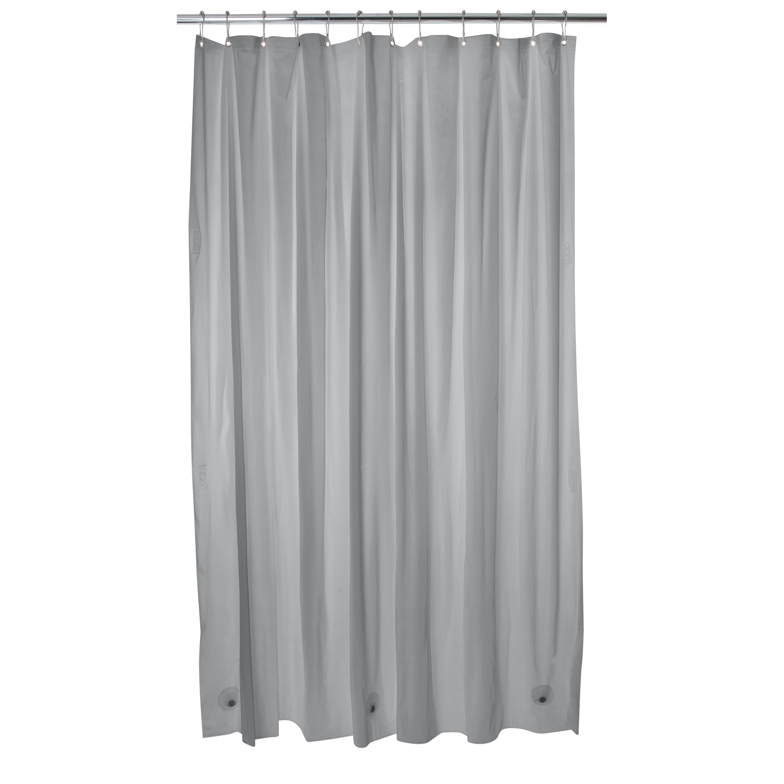 Bath Bliss 2 Pack Heavy Weight Shower Liner in Grey