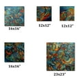 thumbnail image 4 of Designart "Vibrant Abstraction III" Modern Geometric Metal Art Print Set, 4 of 5