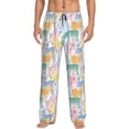 thumbnail image 2 of Kdxio Zebra Colourful Print Men's Sleep Pajama Pant Lounge Pants with Pockets, 2 of 8