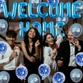 thumbnail image 2 of Welcome Home Decorations Blue, Welcome Home Foil Balloons 12inch Latex Balloons for Welcome Home Party Baby Shower Military Homecoming Housewarming Party Supplies, 2 of 5