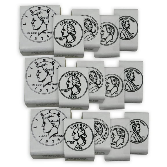 READY 2 LEARN Coin Stamps - Heads - 5 Per Set - 3 Sets