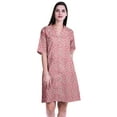 thumbnail image 1 of Moomaya Printed Womens Button Down Shirts Short Sleeve Shirts For Women-S-XXL, 1 of 1