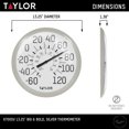 thumbnail image 2 of Taylor 13.25-inch Big and Bold Dial Thermometer in Silver, 2 of 9