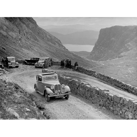 Rover 4-door saloon of IH Mackay competing in the RSAC Scottish Rally, 1936 Print Wall Art By Bill