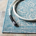 thumbnail image 5 of SAFAVIEH Courtyard Amber Damask Indoor/Outdoor Area Rug, Aqua/Grey, 8' x 11', 5 of 11
