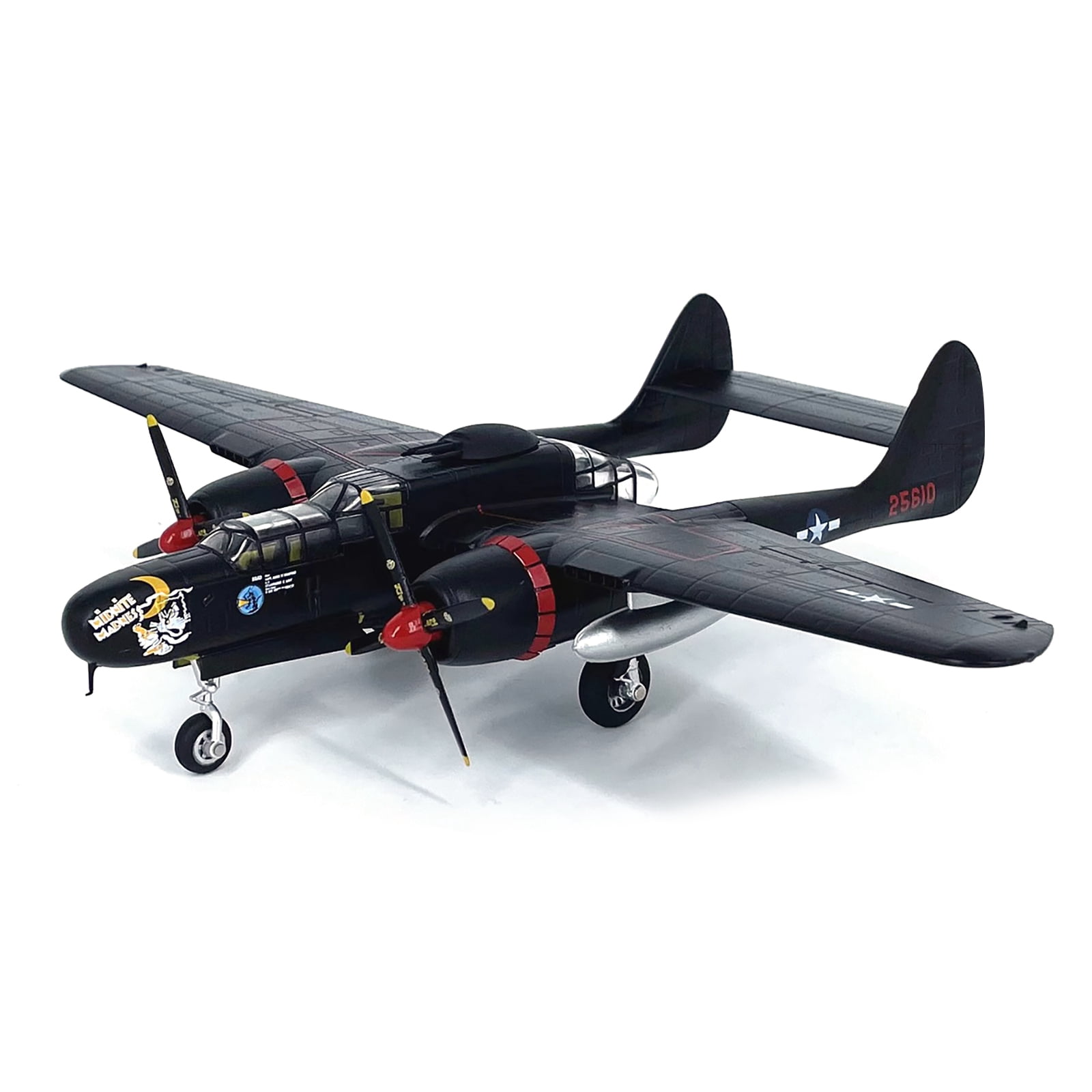 TAPDRA P 61B Black Widow USA Air Force WWII Fighter 1:72 Scale Model Plane Diecast Alloy Collection Display Decor Gift