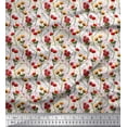 thumbnail image 1 of Soimoi Poly Georgette Fabric Flower Watercolor Print Sewing Fabric Yard 42 Inch Wide, 1 of 3