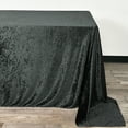 thumbnail image 3 of YOUR CHAIR COVERS - 90 x 132 Inch Rectangular Crushed Velvet Tablecloth for Weddings, Quinceanera, Events or Baby Shower - Black, 3 of 5