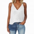 thumbnail image 6 of mgoYE Womens Tank Tops Casual Fashion V Neck Strappy Sequin Sparkle Shimmer Camisole Sleeveless Tanks Tops(Silver,L), 6 of 7