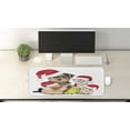 thumbnail image 2 of Christmas Computer Mouse Pad, Xmas Crew Cat Dog Bird Mouse and Rabbit Bunny with Santa Hats Grumpy Pets Picture, Rectangle Non-Slip Rubber Mousepad Large, 31" x 12", Multicolor, by Ambesonne, 2 of 2