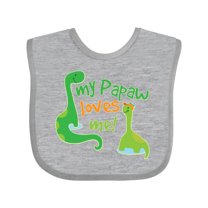 Inktastic My Papaw Loves Me dinosaur Boys Baby Bib
