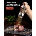 thumbnail image 3 of Tomeem Salt and Pepper Shaker Set with LED Lights and Salt Grinder Refillable with 6 Adjustable Coarseness Electric Salt and Pepper Grinder Set, 3 of 10