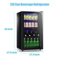 thumbnail image 6 of WANAI 120 Can Beverage Fridge & Cooler Small Mini Fridge Glass Door for Soda Beer or Wine for Home&Bar, 6 of 8
