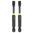 thumbnail image 1 of Uxcell 2pcs SL6 Slotted Impact Screwdriver Bits 1/4" Hex Shank 2.8" Long Magnetic Bit, 1 of 7