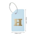 thumbnail image 2 of Unique Bargains 1 Pc Letter H Luggage Tag for Travelling Light Blue PU, 2 of 5