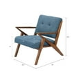 thumbnail image 3 of Rocket - Mid Century Modern Accent Lounge Arm Chair Comfy Lounge Chair Indoor Arm Chair for Bedroom Living Room- Sturdy Solid Wood Frame Z Rocket Style - Tufted Upholstery-Navy, 3 of 6