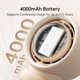 thumbnail image 2 of Mini Fan Battery Operated Handheld with 2000 mAh or USB Powered Personal Fan,3 Speeds,Enhanced Airflow, Rechargeable Quiet Pocket for Home,Outdoor-White, 2 of 5