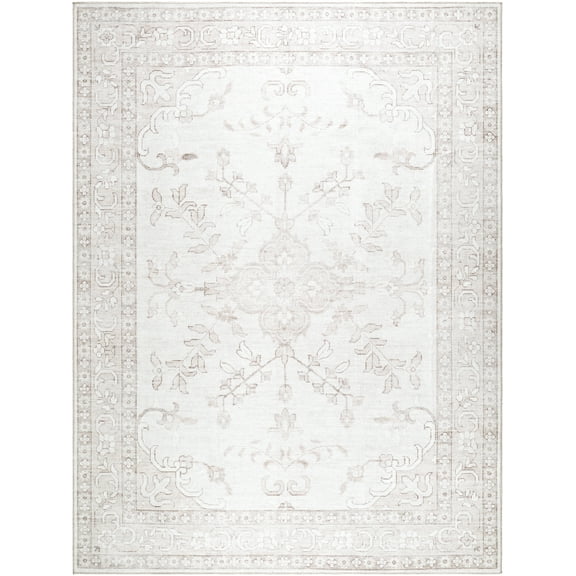 My Texas House Back to Campus Pearl 9' x 12' Washable Area Rug