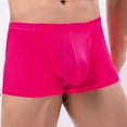 thumbnail image 2 of PEASKJP Mens Soft Trunks Comfort Premium Cotton Modal Blend Boxer Briefs,Hot Pink XL, 2 of 5