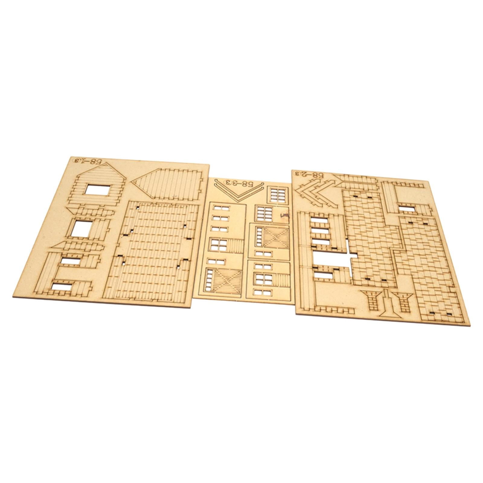 Train Station Model Town Station Building Miniature Kit Wooden Material for Enthusiasts and Collectors