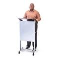 thumbnail image 2 of Stand Up Desk Store Mobile Adjustable Height Lectern Podium, Heavy Duty Steel Frame, 2 of 5
