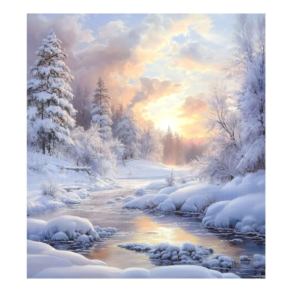 Dishwasher Magnetic Sticker 23x26 Inch Refrigerator Magnetic Sticker Washing Machine Magnetic Sticker Kitchen Panel Magnetic Sticker Home Decor Beautiful Snow Scene