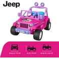 Power Wheels Barbie Jeep Wrangler RideOn Toy With Music, Battery