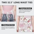 thumbnail image 6 of Pioneer Flower Floral Print Pattern Apron-Garden Aprons for Women with Pockets-Cotton Linen Waterproof Kitchen Cooking Gardening Aprons Adjustable for Kitchen,Cooking,BBQ and Salon 33x27 Inch, 6 of 7