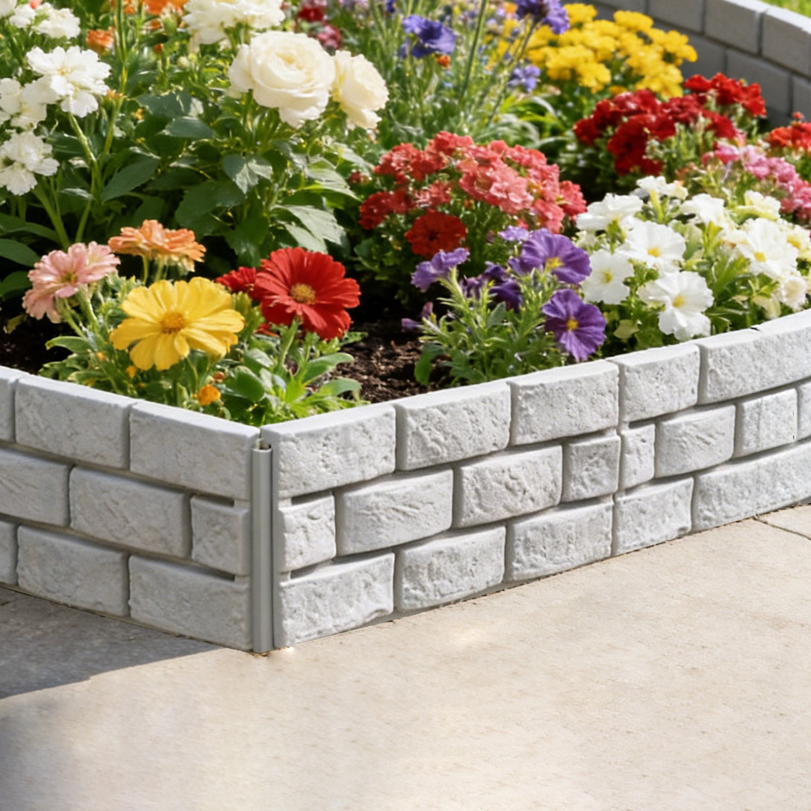 Plastic Garden Fence Panel, Modular Connectable Picket Fencing for Villa Courtyard & Vegetable Garden, Landscaping Border Edging, 17.32" x 12.6", AKLJWH