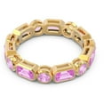 thumbnail image 3 of Diamond-Capitals 5.00 Carat New Emerald Cut Pink Sapphire Gemstone Wedding Eternity Band for Women 18K Yellow Gold Size 4, 3 of 8