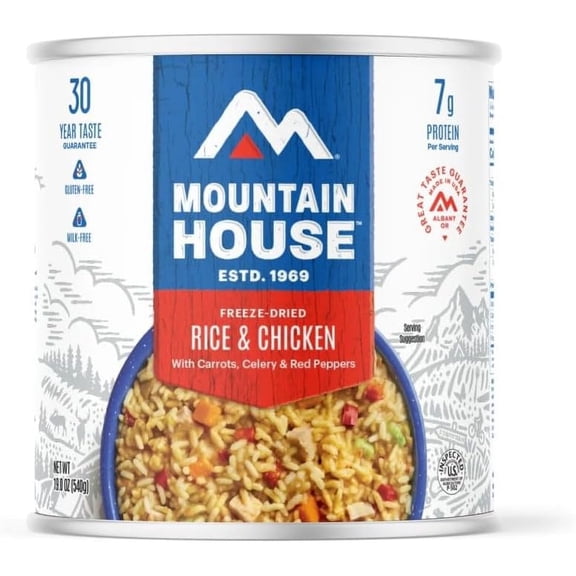 Rice & Chicken | Freeze Dried Survival & Emergency Food | #10 Can | Gluten-Free