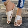 thumbnail image 2 of Mepaouo Women's Slide Sandals Slip on Flat Shoes Casual Summer Thong Flip Flop Footbed Footwear, 2 of 6