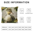 thumbnail image 5 of Patifu Duck Wreath Graphic Decorative Throw Pillow Cover for Home Couch Living Room Bed Sofa, Short Plush Cushion Case Home Furnishing 12x12in, 5 of 5