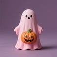 thumbnail image 6 of Pink Ghost Halloween Decor Indoor,Cute Resin Pumpkin Pink Ghost Decor Figurine,Halloween Miniature Figurine Party Centerpiece Unique Gift Idea (D), 6 of 6