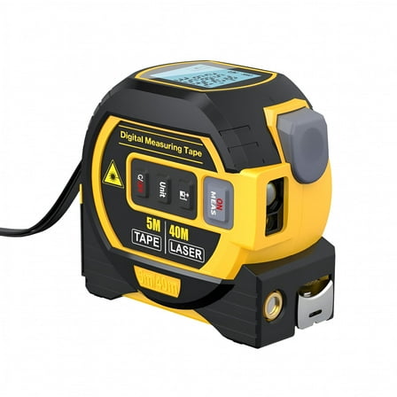 GJX 3-in-1 professional laser rangefinder with cross laser,distance up to 40m,5m tape measure ruler rangefinder building measuring device area volume surveying equipment LCD display with backlight