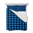 thumbnail image 7 of Black Blue Plaid Twin Size Down Alternative Comforter, Lightweight Comforter Quilt Bedding Set with Pillow Shams Country Buffalo Checked Gingham All Seasons Bed Comforter Duvet Insert 68"x86", 7 of 7