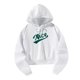 thumbnail image 2 of Sudadera con capucha Sudaderas con capucha deportivas Patrón verde, Tela de otoño blanca, Suéter de manga larga, Sudadera con capucha informal para M, 2 of 8