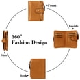 thumbnail image 3 of KAWELL Small Women Wallet Leather Bifold Card Holder RFID Blocking with ID Window, 3 of 8