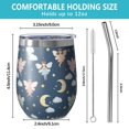 thumbnail image 5 of 12oz Stemless Wine Tumblers Dark Blue Fairy Moon Princess Pattern Vacuum Insulated Stainless Steel Travel Tumbler Cups Mug with Lid and Straw for Champaign,Cocktail,Beer with Cleaning Brush, 5 of 5