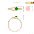 thumbnail image 5 of ANGARA Natural Solitaire Emerald Infinity Knot Engagement Ring in 14K Rose Gold for Women (Size-4mm) | May Birthstone, Birthday, Anniversary, Jewelry Gift for Women | Natural Emerald Ring, 5 of 10