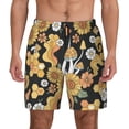 thumbnail image 3 of Uemuo Mushrooms Honeycomb Pattern Mens Swim Trunks Quick Dry Board Shorts with Mesh Lining, Stretch Beach Shorts Quick Dry No-Chafing Board Shorts-, 3 of 9
