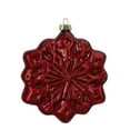 thumbnail image 4 of Northlight Glass Snowflake Christmas Ornaments - 3.75-Inch (100mm) - Red and Silver - 4ct, 4 of 4
