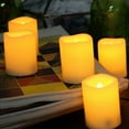 thumbnail image 2 of EcoGecko Set of 12 Flameless LED Votive Candles with Remote and Timer (4, 5, 6 and 8-hour timer options) LED Tealights - Indoor Outdoor Flickering Candles, Battery Operated, 2 of 4