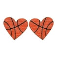 thumbnail image 2 of Sports Baseball Football Volleyball Basketball Wooden Stud Earrings, Fashionable Accessories, 2 of 7